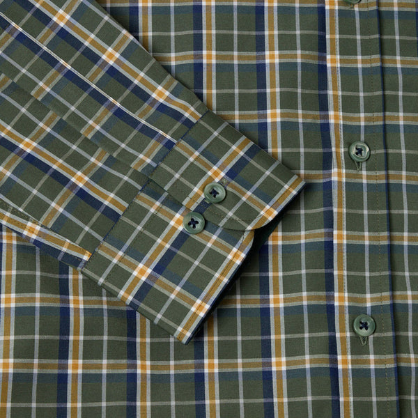 Drifter Geneva Multi Green Check Shirt--