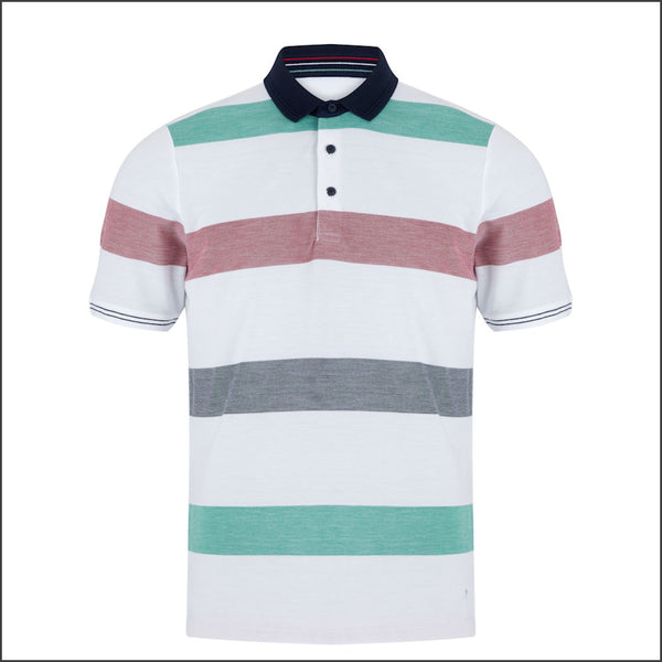 Daniel Grahame Green & White T Shirt | cwmenswear