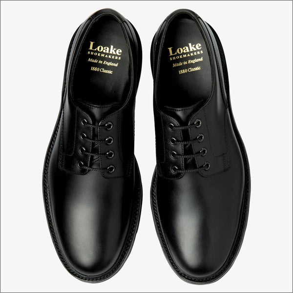 Loake Ryde Dark Black Waxy Leatherª