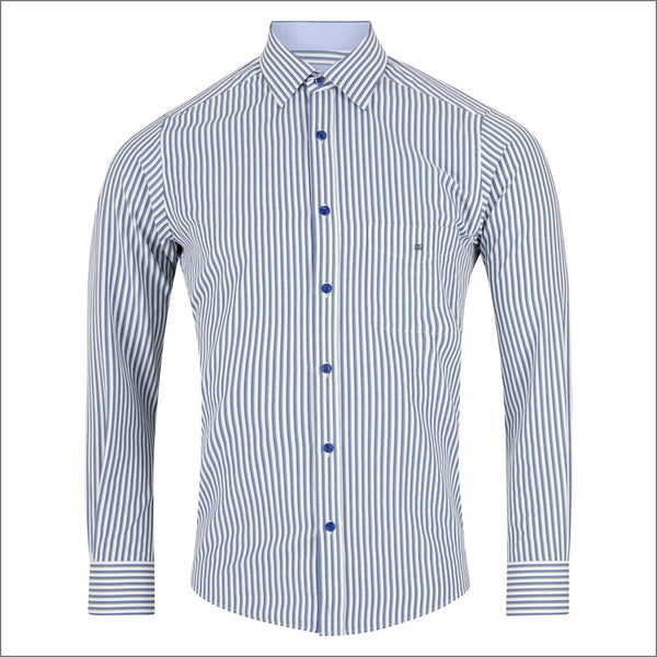Drifter Giovanni Green Stripe LS Shirtª
