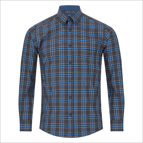 Drifter Geneva Navy Check Shirt--