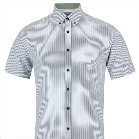 Dg's Green Fine Stripe Short Sleeves,