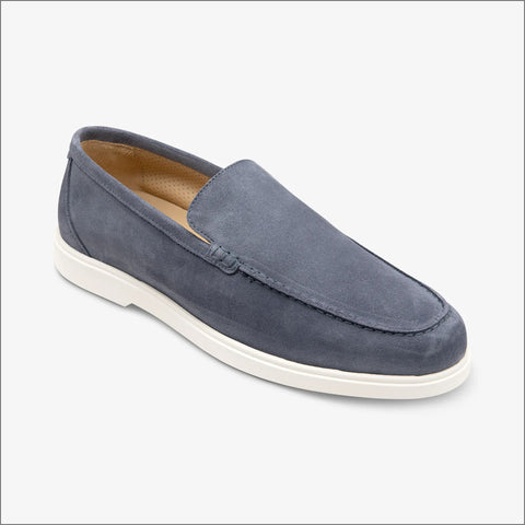Loake Tuscany Blue Suede Loafer=