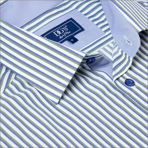 Drifter Giovanni Green Stripe LS Shirtª