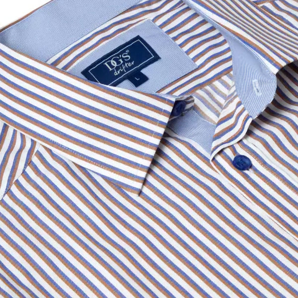 Drifter Giovanni Brown Stripe LS Shirtª