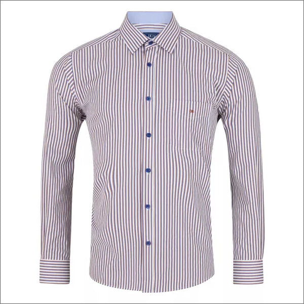 Drifter Giovanni Brown Stripe LS Shirtª