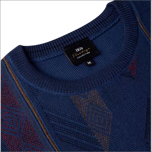 Prestige Blue Pattern Crew Neckº