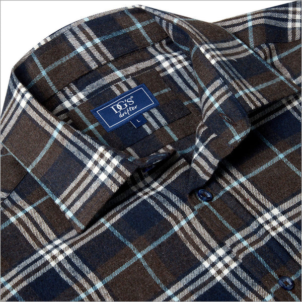 Drifter Geneva Brown Check LS Shirt--
