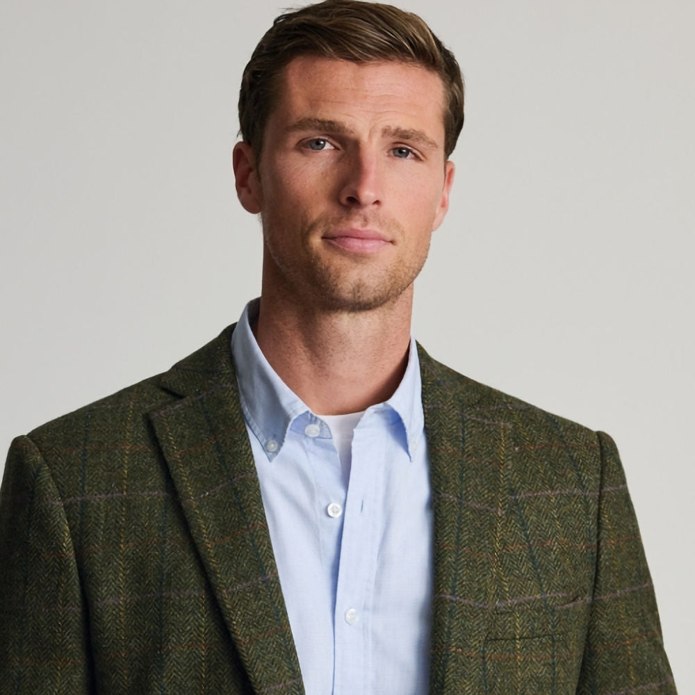 Brook Taverner Aston Green Check British Wool Jacketº | cwmenswear