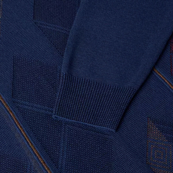 Prestige Blue Pattern Crew Neckº