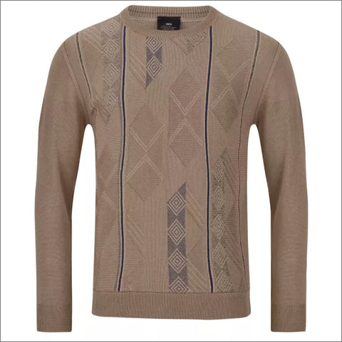Prestige Biege Pattern Crew Neckº