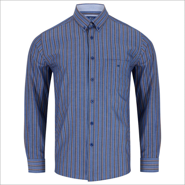 Drifter Geneva Blue Stripe LS Shirt--