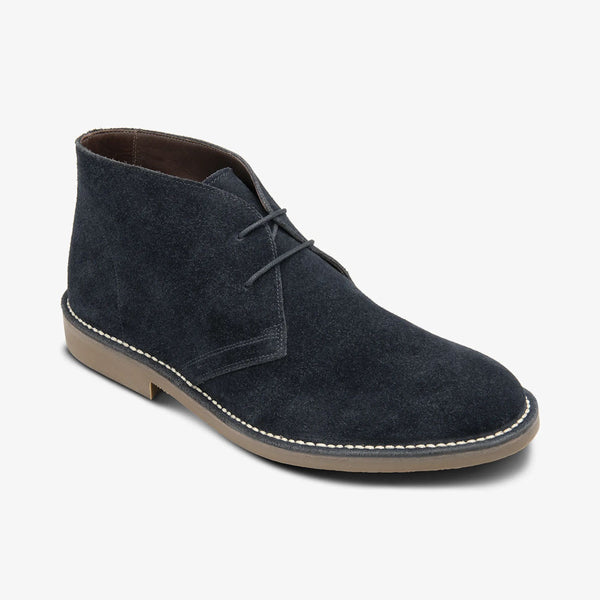 Loake Sahara Navy Suede Boot=