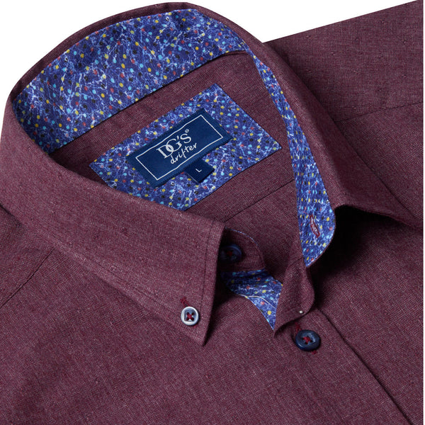 Drifter Geneva Wine Woven LS Shirt--