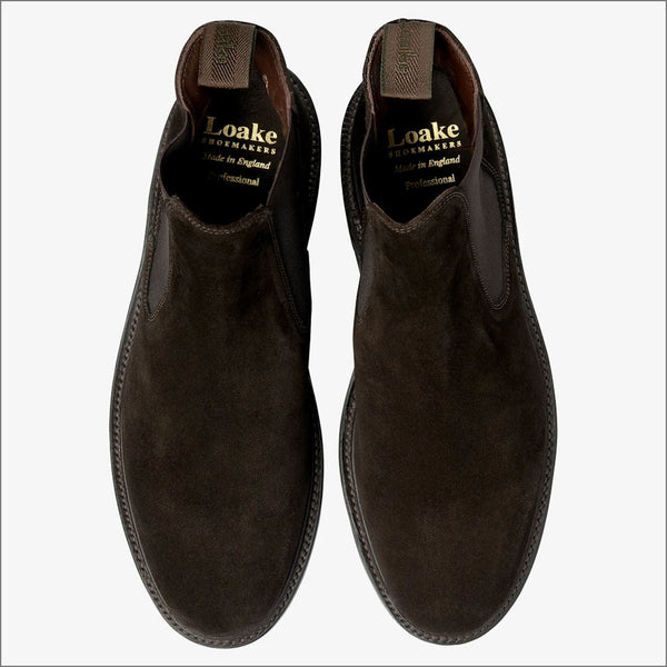 Loake Dorchester Dark Brown Suede Bootª