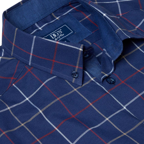 Giovanni Dark Blue check LS shirtª