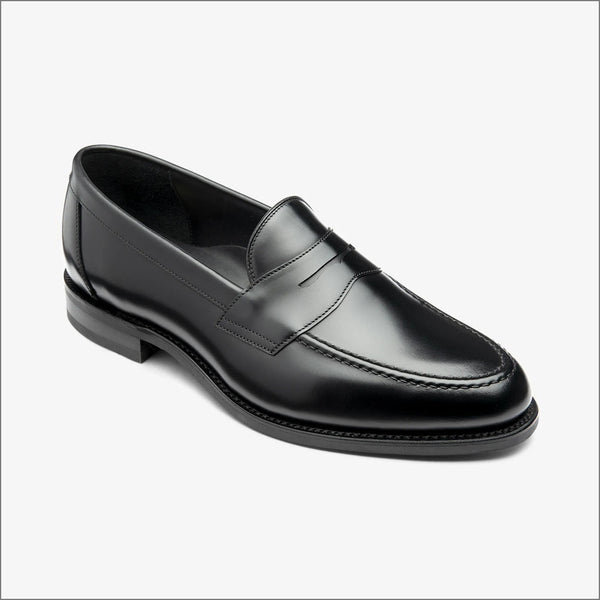 Loake Imperial Black Leather Penny Loafer G Fittingª