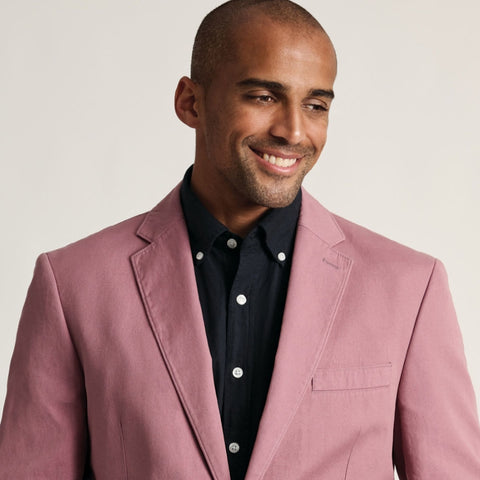 Brook Taverner Hemsworth Pink Washed Cotton Linen Jacketº