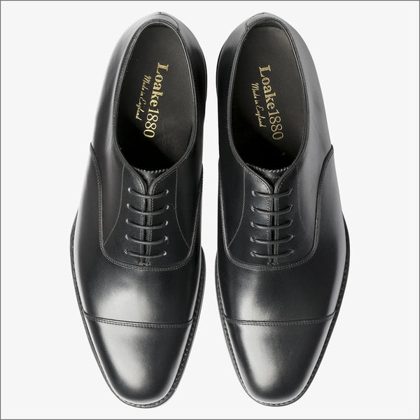 Loake Aldwych Black Calf Leather Sole F Fittingº