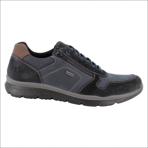 Navy Nubuck Leather Walking Shoe.
