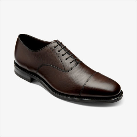 Loake Aldwych Dark Brown Grain Calf Oxford Rubber Sole F Fitª