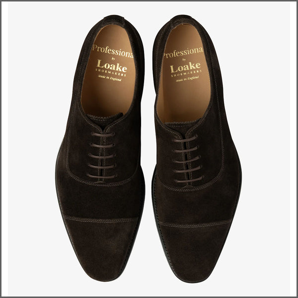 Loake Truman Dark Brown Suede=