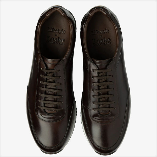 Loake Bannister Dark Brown Trainer=