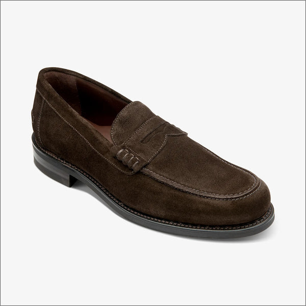 Loake Kingscliffe Dark Brown Suede Loaferº