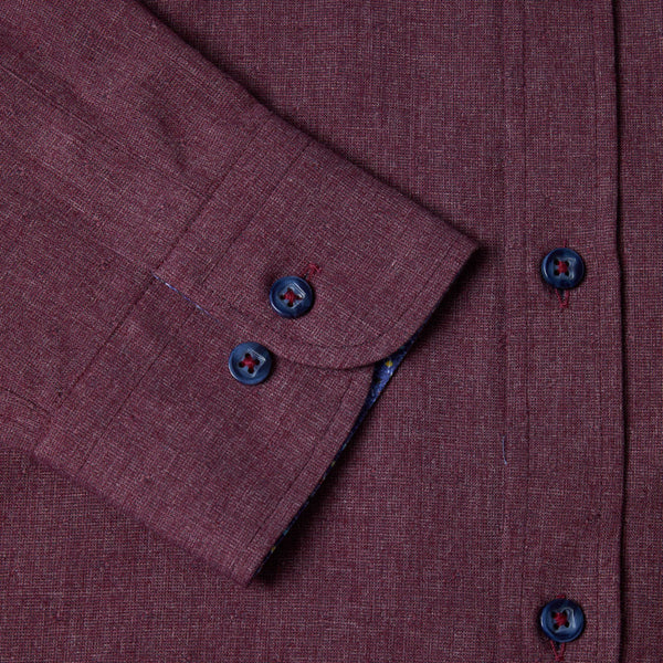 Drifter Geneva Wine Woven LS Shirt--