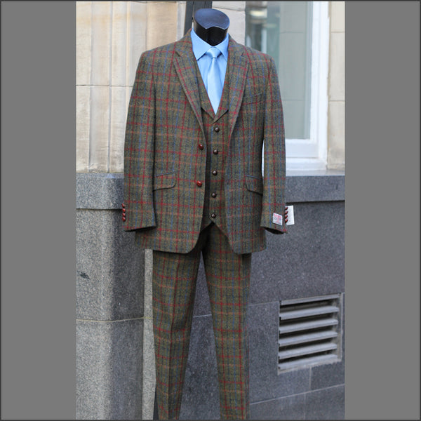 Harris Tweed Angus Check 3 Pic suit