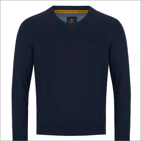 Prestige Sky Dark Blue Vee Neckº