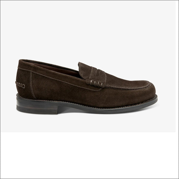 Loake Kingscliffe Dark Brown Suede Loaferº