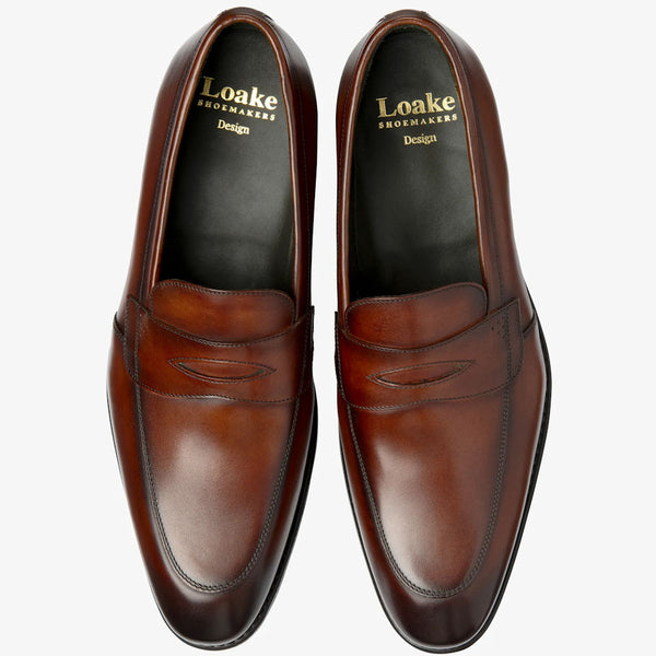 Loake Lynch Scotch Patina Rubber Sole Shoe=