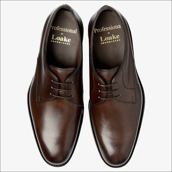 Loake Orsan Dark Brown Leather Shoe G Fit=