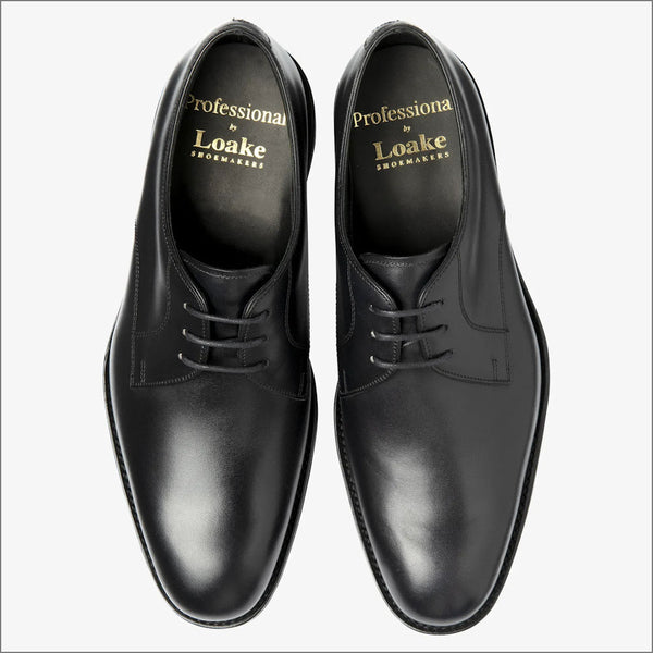 Loake Orsan Black Leather Shoe G Fit=