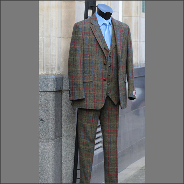 Harris Tweed Angus Check 3 Pic suit