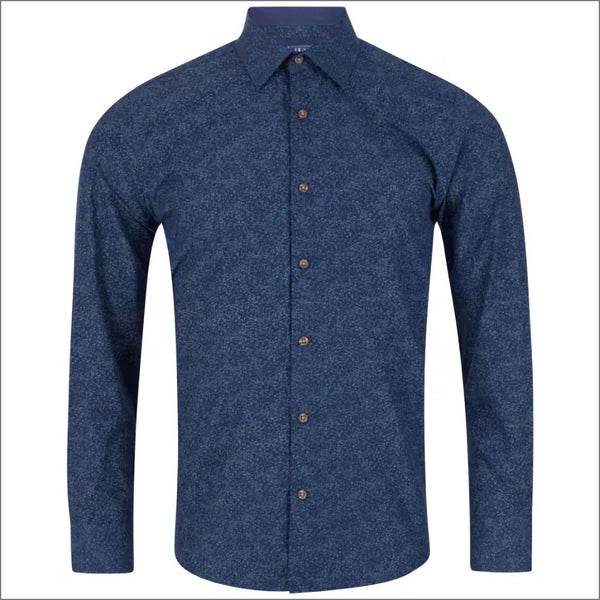 Drifter Giovanni Deep Blue Pattern LS Shirtª