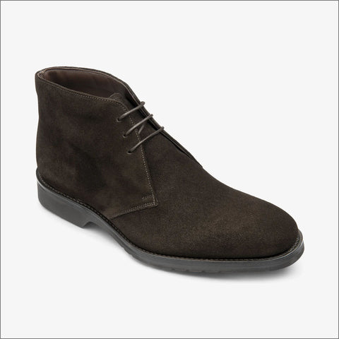 Loake Altman Dark Brown Suede Boot=
