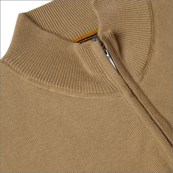 Prestige Beige Cotton Zip Neckº