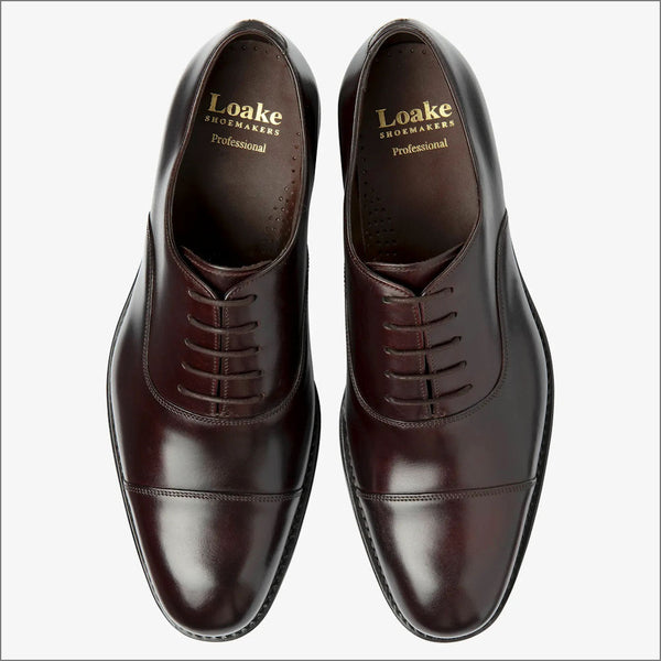 Loake Finsbury Dark Brown Waxy Oxford Shoeª