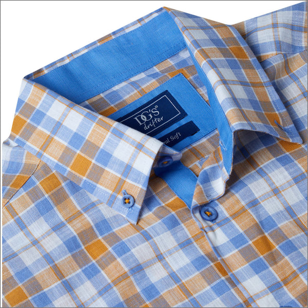 Dg's Tan Check Short sleeve Shirt=