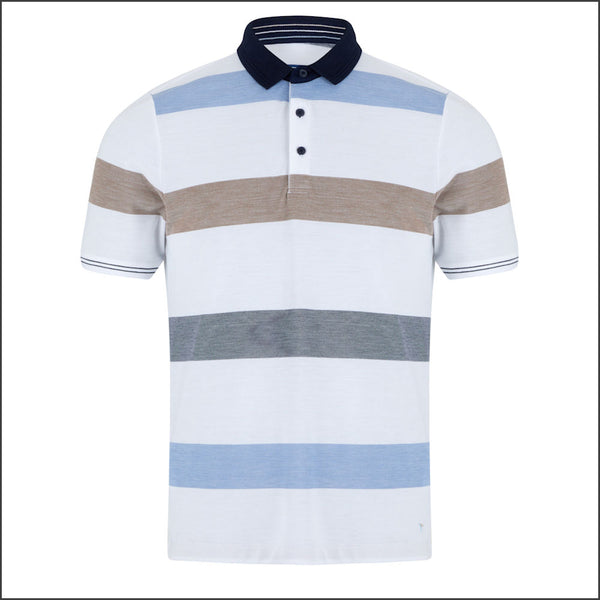 Daniel Grahame Blue & White T Shirt | cwmenswear