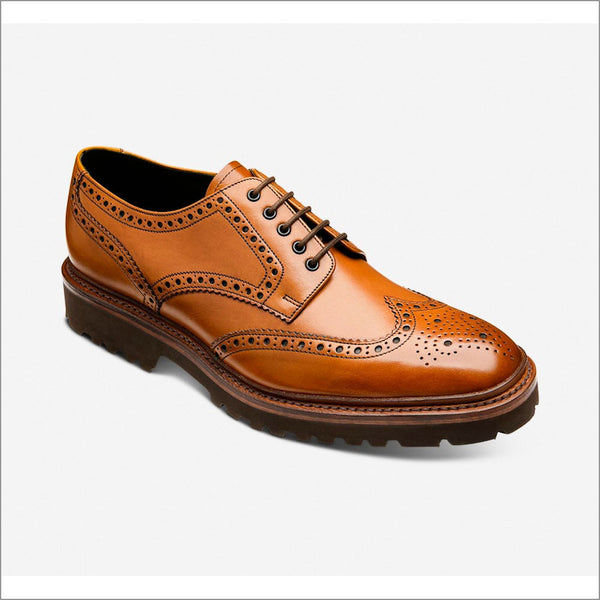 Loake Perseus Tan premium Calf Leather brogue@ | cwmenswear