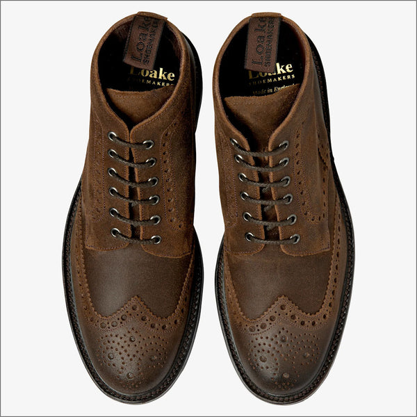 Loake Bude Brown Rough-Out Suede Bootª