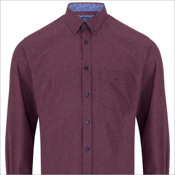 Drifter Geneva Wine Woven LS Shirt--