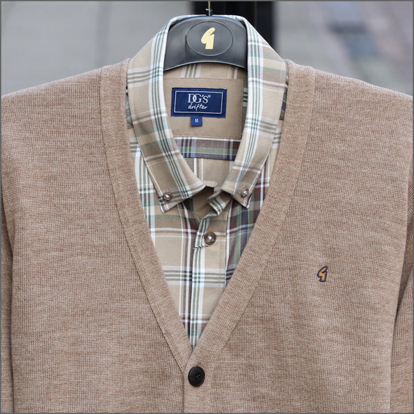 Gabicci Cardigan K02 Granola Wool Blended Cardigan@