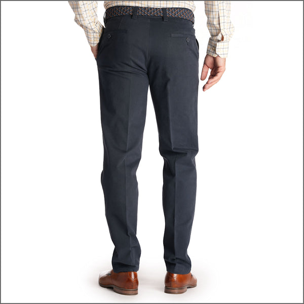 Gurteen Ladbrook Autumn Stretch Cotton Cobalt  Chino Trouser,
