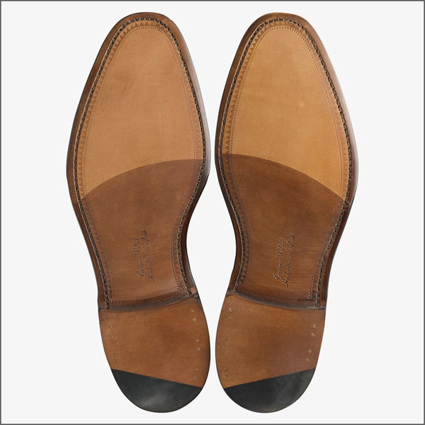 Loake Aldwych Dark Brown Calf Oxford Leather Sole F Fit Size 10.5 Onlyª