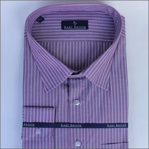 Rael Brook Lilac & White Stripe Short sleeve Shirt.