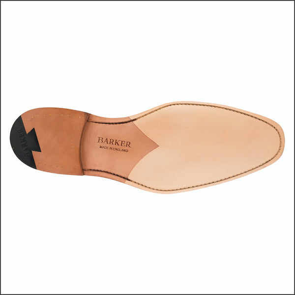 Barker McClean  Red Hand Painted / Navy Suede.